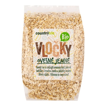 BIO vločky ovesné jemné 500 g Country Life
